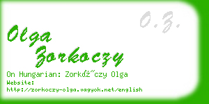 olga zorkoczy business card